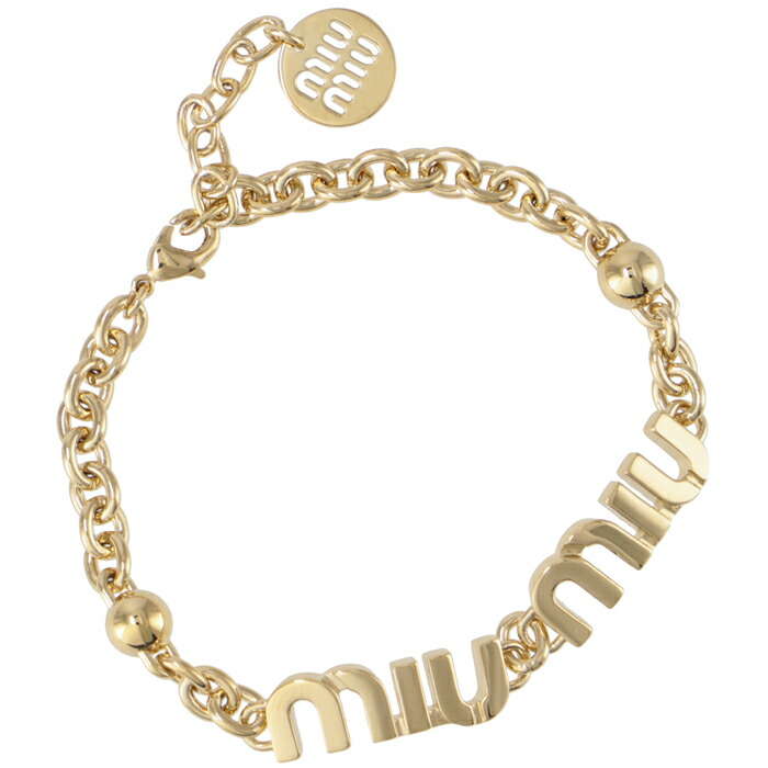 miu miu（ミュウミュウ） 【並行輸入品】 ブレスレット チェーン ロゴ 
