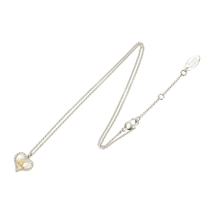 【並行輸入品】 ヴィヴィアン ウエストウッド VIVIENNE WESTWOOD ネックレス PETRA マティス・ハート オーブロゴ 3段階調節 2026年春夏新作 63020103 0050の画像