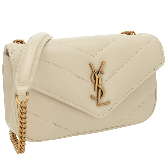 【本物保証】 箱・布袋付 超美品 サンローラン SAINT LAURENT LOULOU ルル スモール 801437AAEAX1000 チェーンショルダーバッグ ラムスキン SAINT LAURENT サンローラン LOULOU ルル スモール 801437AAEAX1000