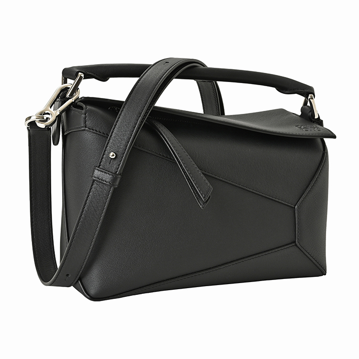 【美品】LOEWE パズルバッグ スモール LOEWE PUZZLE small Small Puzzle Edge bag in soft grained calfskin Blue - LOEWE