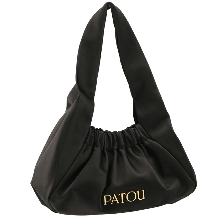 PATOU Le Biscuit バッグ サテン ワンハンドルバッグ スモール PATOU パトゥ ホーボーバッグ スモール LE BISCUIT ロゴ サテン