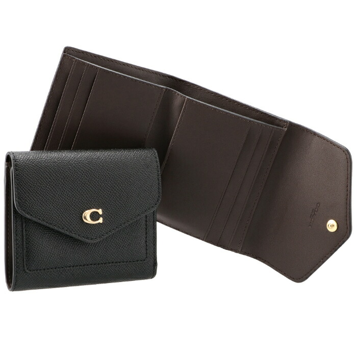 コーチ COACH 財布 三つ折り WYN ウィン スモールウォレット エンベロープ クロスグレインレザー 三つ折り財布 C2328 COACH - コーチ COACH 財布 三つ折り WYN ウィン スモールウォレット