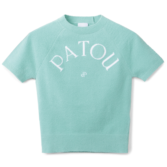 PATOU ニット 半袖 テリーニット コットンブレンド ジャカード