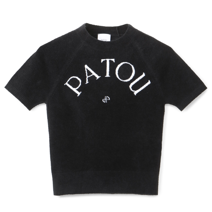 PATOU ニット 半袖 テリーニット コットンブレンド ジャカード