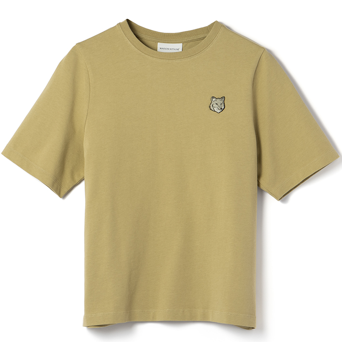 MAISON KITSUNE Tシャツ レディース ボールドフォックスヘッド パッチ 半袖 MW00127KJ0119 0001 MAISON KITSUNE Tシャツ レディース ボールドフォックスヘッド