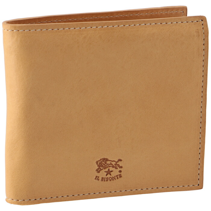 IL BISONTE イルビゾンテ 二つ折り財布 メンズ 小銭入れ付き