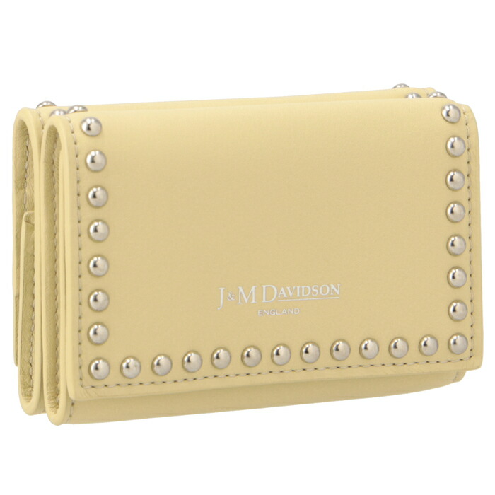 J&M Davidson レザー ミニウォレット 三つ折り財布 イエロー J&M Davidson（J＆Mデヴィッドソン） 【並行輸入品】 財布 三つ折り