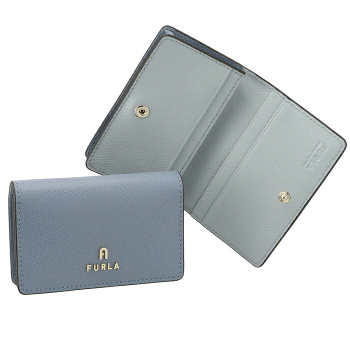 FURLA カードケース 二つ折り スモール カメリア ビジネスカード