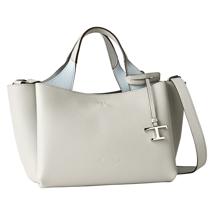2509-74｜美品｜トッズ ハンドバッグ レザー ホワイト TOD'S（トッズ） 【並行輸入品】 ハンドバッグ ミニ レザー T