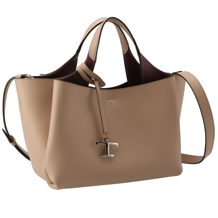 TOD'S ハンドバッグ ミニ レザー T タイムレス チャーム