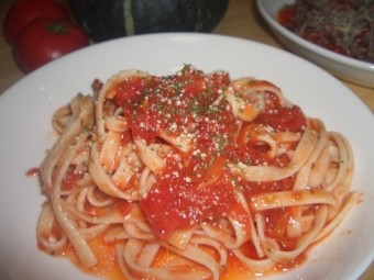 お野菜パスタ　ロング　豆乳のタリオリー二