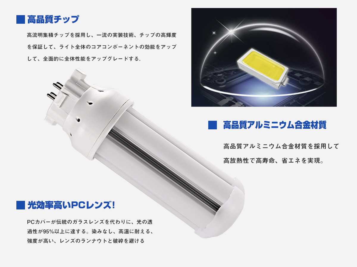 二年保証】ledコンパクト蛍光灯FDL13EX形 6W グロー式工事不要