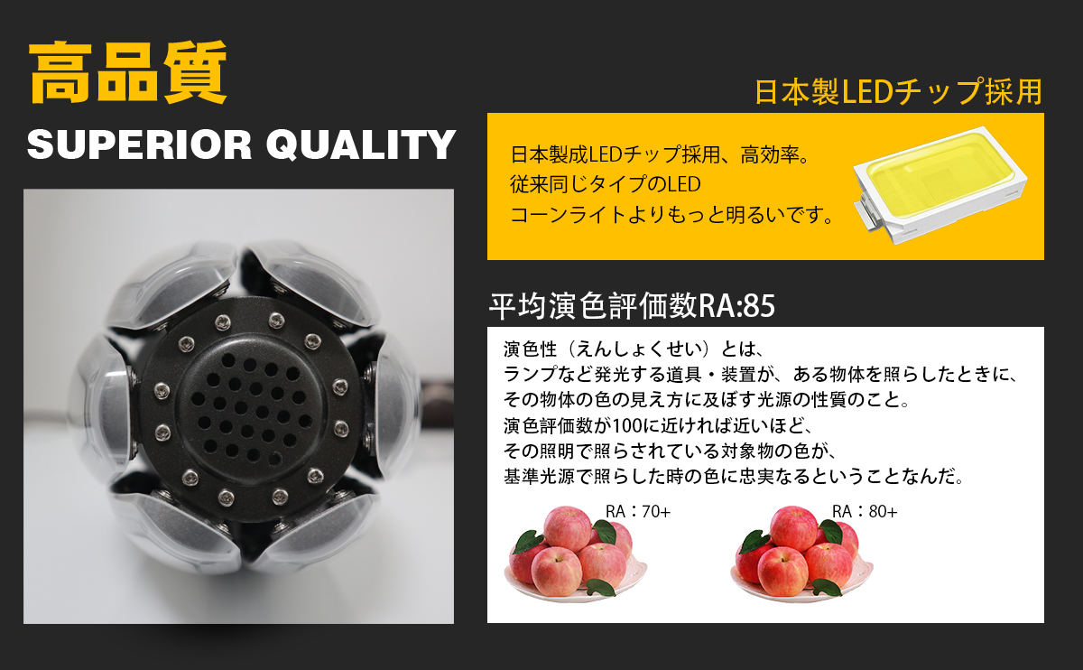 LEDコーンライト 80w 800W水銀灯相当 12800lm高輝度 e39口金 IP65防水