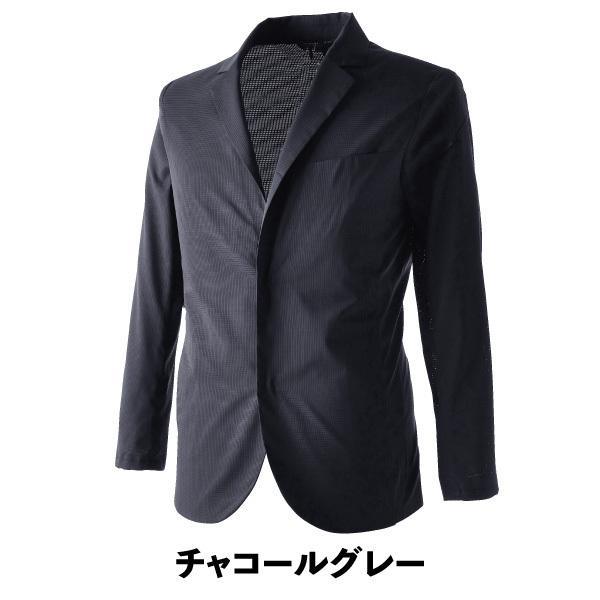 ジャケット ビジネススーツ ストレッチ メンズ 撥水 3L以上 涼しい 軽量 ワーキングジャケット オフィス 春夏 かっこいい TS DESIGN 藤和 9036｜asahi-uni｜02