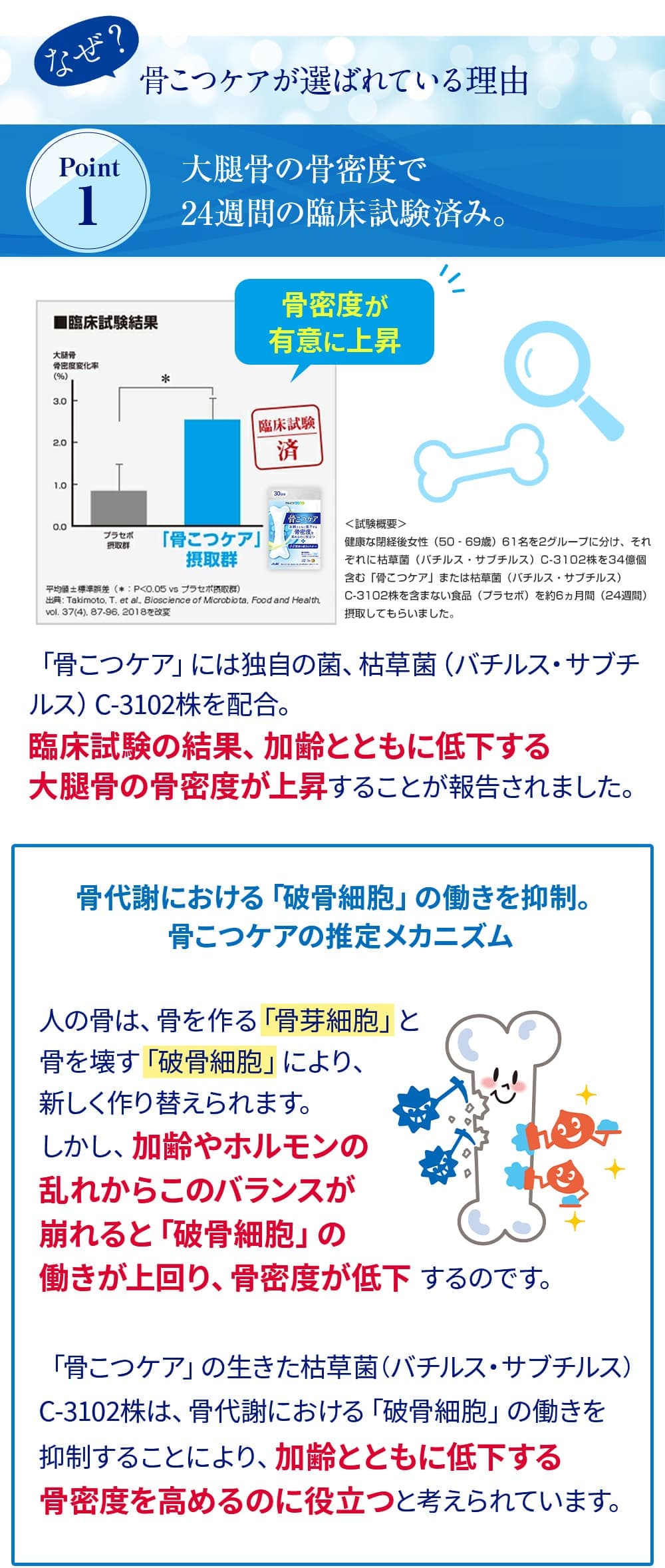 アサヒグループ食品 - 骨こつケア　3袋　コツコツケア 機能性表示食品『骨こつケア』販売促進イベント「骨こつケア