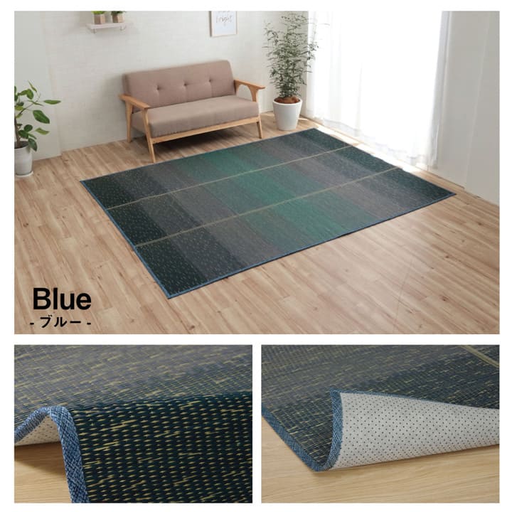 イケヒコ い草ラグ カーペット NCXクリア グラデーション 約190×300cm
