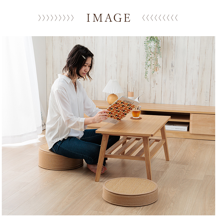 イケヒコ バンブー スツール 竹 ホワイトインテリア 消臭 リラ 約38丸