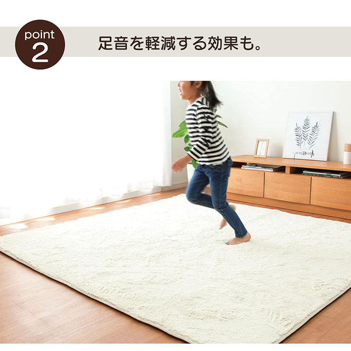ラグ カーペット 下敷き ナイス 約180×235cm 防音 へたりにくい ボリューム ウレタン10mm 絨毯 ふっくら リビング シンプル 床暖房 ホットカーペット対応
