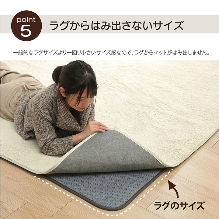 ラグ カーペット 下敷き ナイス 約180×235cm 防音 へたりにくい ボリューム ウレタン10mm 絨毯 ふっくら リビング シンプル 床暖房 ホットカーペット対応