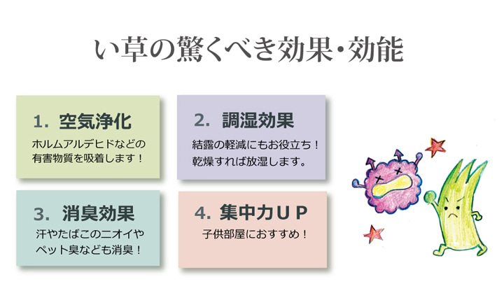 純国産 減農薬栽培 い草 上敷き カーペット 糸引織 西陣 三六間8畳 約364×364cm 熊本県八代産 イ草使用 ござ 日本製 和室 敷物 抗菌防臭 調湿 消臭 空気清浄_13