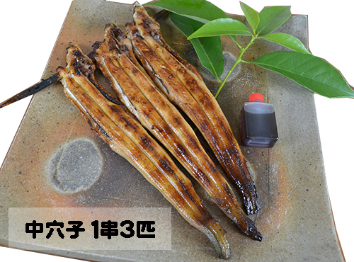 中穴子　１串3匹