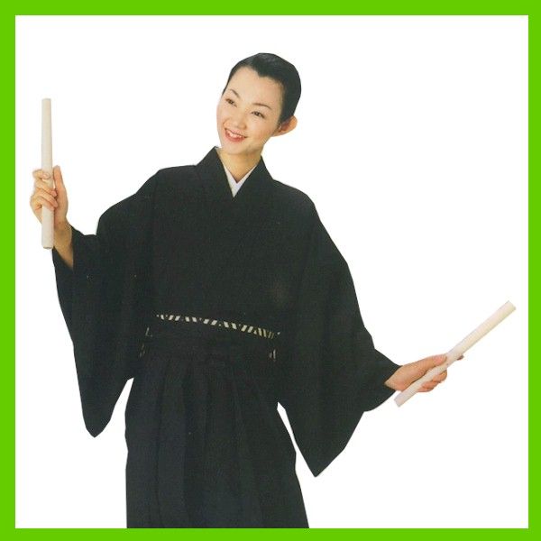 たっつけ袴 袴下着物 セット 黒 赤 無地 南京玉すだれ 手古舞 袴 半