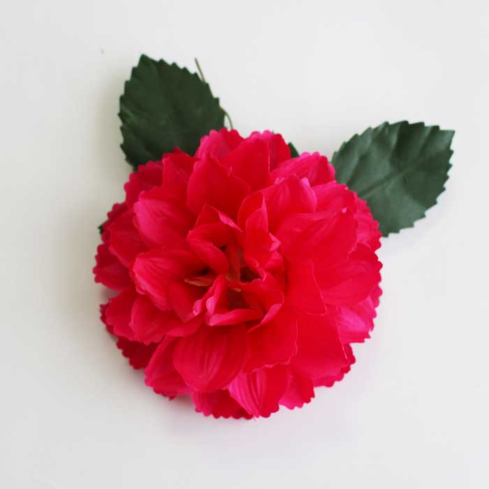 花笠用 花飾り 赤紫 朱色 6点セット 牡丹 カーネーション 踊り 祭り は