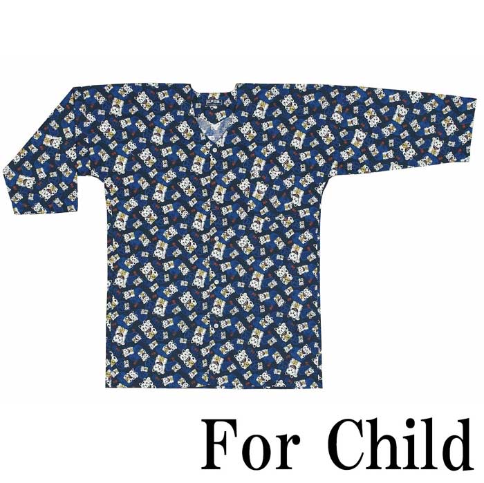 ★幸さま＊専用　鯉口シャツ2枚　福招き猫手ぬぐい 鯉口シャツ 青 招き猫 鯉口 シャツ 祭 o鯉8376 大人 子供用あり