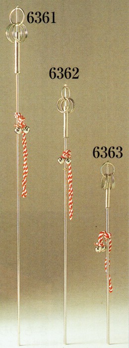 錫杖 チャリン棒 金棒 真ちゅう 二本継 152cm （s6364） しゃくじょう