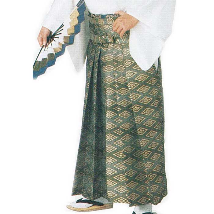 袴 金襴 菱柄 大 2尺3寸 88cm 金蘭袴 （s踊8633） 馬乗り仕立て 踊り袴