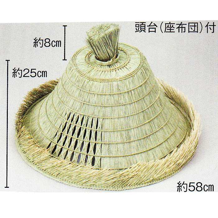 浪人笠 深編笠 虚無僧 小道具 演劇 時代劇 インテリア　座布団付き 深編笠 浪人笠 虚無僧 小道具 演劇 侍】※お値下げ不可 - メルカリ
