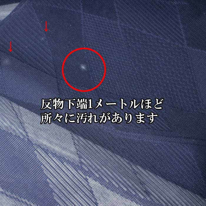 羽織 反物 正絹 夏 羽尺 紗 薄物 紺 未仕立て 訳あり アウトレット ZR