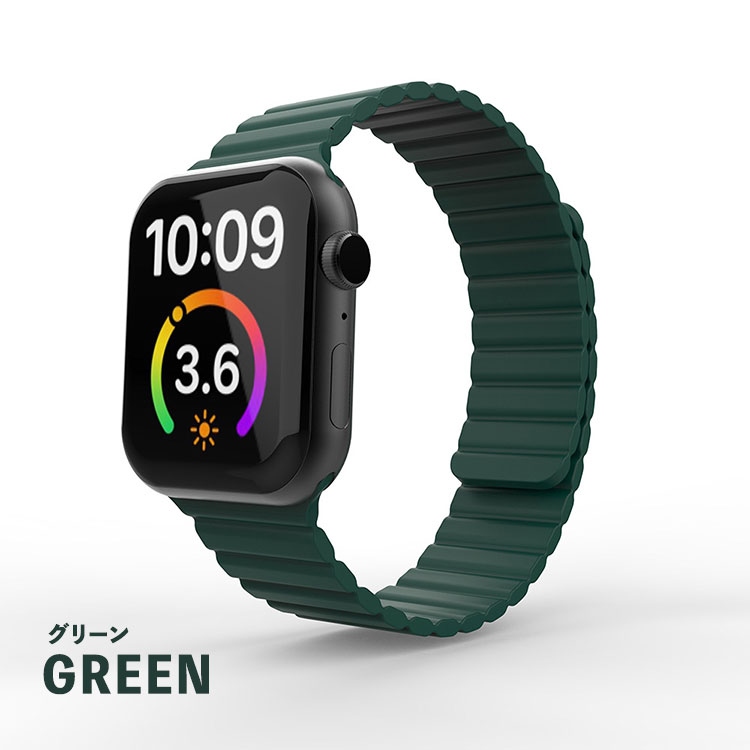 アップルウォッチ バンド マグネット 最新 Apple Watch 11 10 9 8 7 6 5 4 SE3  シリコン スポーツ 49mm 45mm 41mm 軽量 40mm 44mm 38mm レディース メンズ 磁石 | Apple Watch | 04