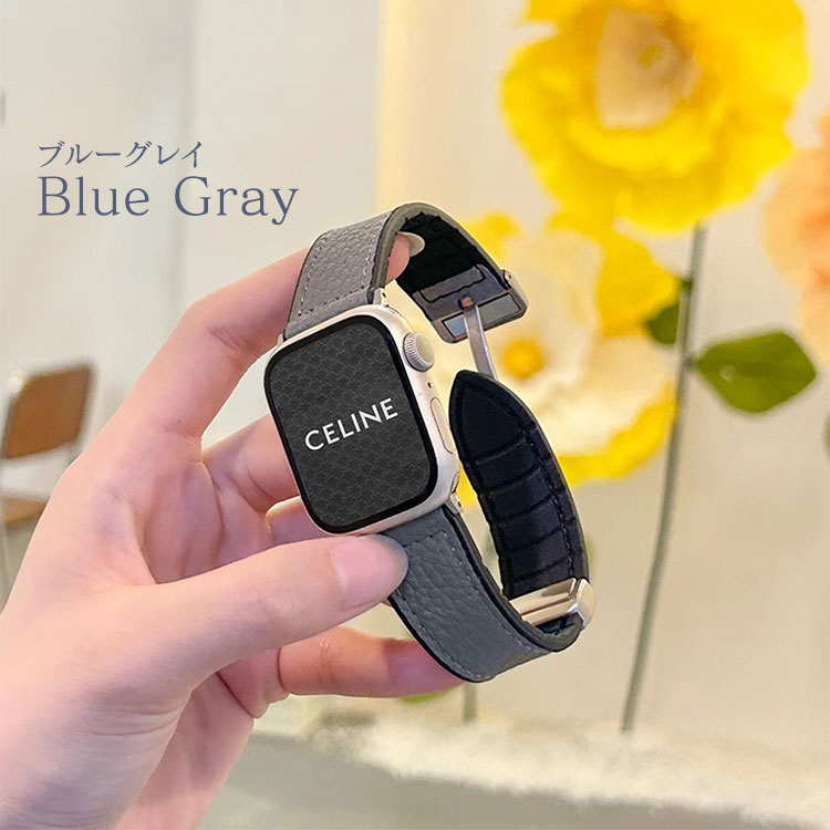 アップルウォッチ バンド 10 9 8 7 6 レディース メンズ 本革 マグネット レザー ラバー 磁石 シボ ベルト se 46mm 42mm 45mm 41mm 40mm 44mm 49mm series10 |  | 03
