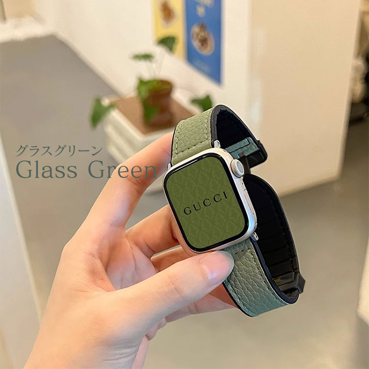 アップルウォッチ バンド 10 9 8 7 6 レディース メンズ 本革 マグネット レザー ラバー 磁石 シボ ベルト se 46mm 42mm 45mm 41mm 40mm 44mm 49mm series10 |  | 04