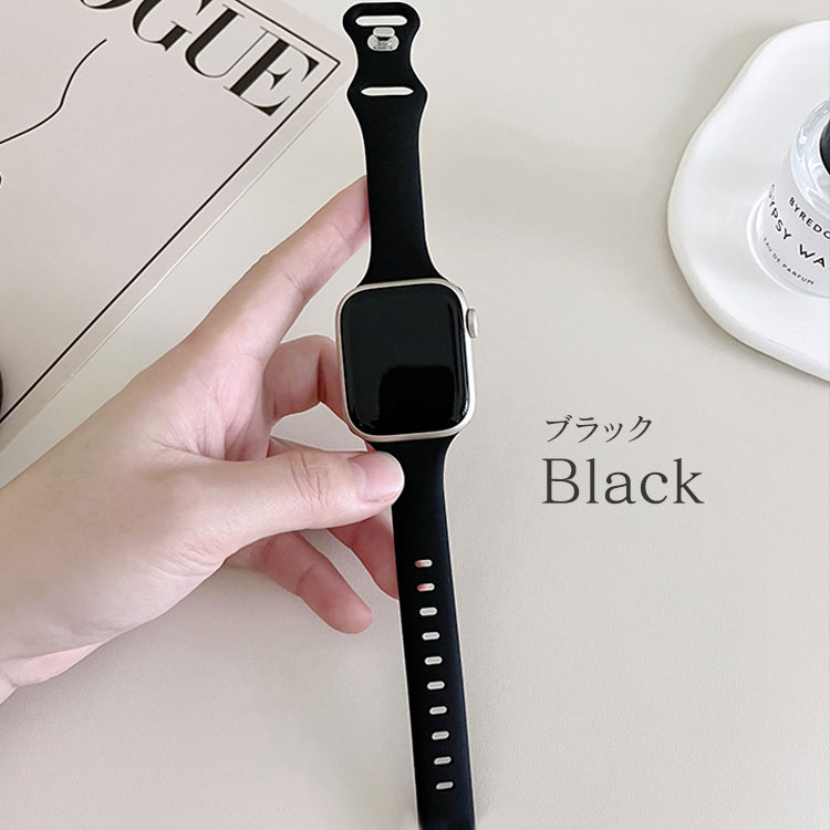 アップルウォッチ バンド 11 10 シリコン レディース おしゃれ スリム series 9 8 7 6 5 4 SE SE2 SE3 可愛い くすみ 防水 38mm 40mm 41mm 42mm 44mm 45mm 46mm | Apple Watch | 01