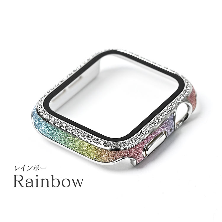 アップルウォッチ カバー 9 8 キラキラ ラメ 全面 ケース かわいい 一体型 高級 レディース Apple Watch 45mm 44mm 40mm 41mm se series9 series8 series7 6 5 4 |  | 07