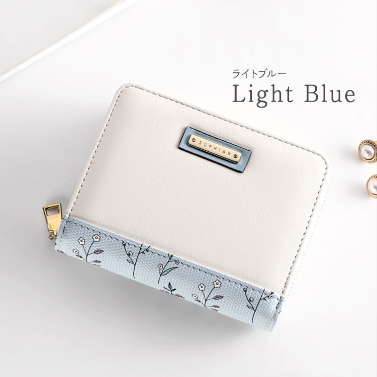 二つ折り財布 レディース 財布 使いやすい 可愛い カード入れ バイカラー ファスナー 小銭入れ 小さめ コンパクト 女の子 小学生 中学生 高校生 大人 子ども |  | 03