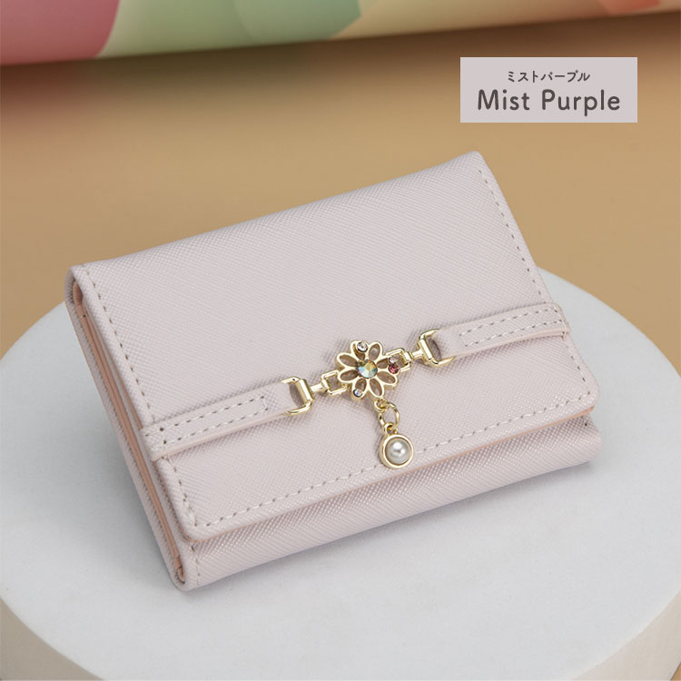 三つ折り財布 レディース がま口財布 小さめ コンパクト おしゃれ 小銭 ICカード 小学生 中学生 高校生 パステル くすみカラー かわいい 子供 こども 女の子 |  | 02