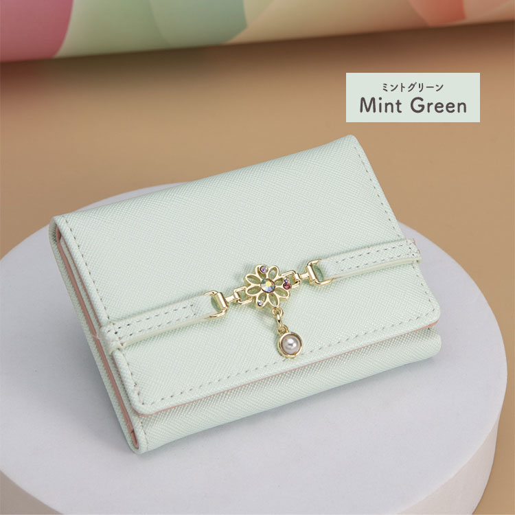 三つ折り財布 レディース がま口財布 小さめ コンパクト おしゃれ 小銭 ICカード 小学生 中学生 高校生 パステル くすみカラー かわいい 子供 こども 女の子 |  | 04