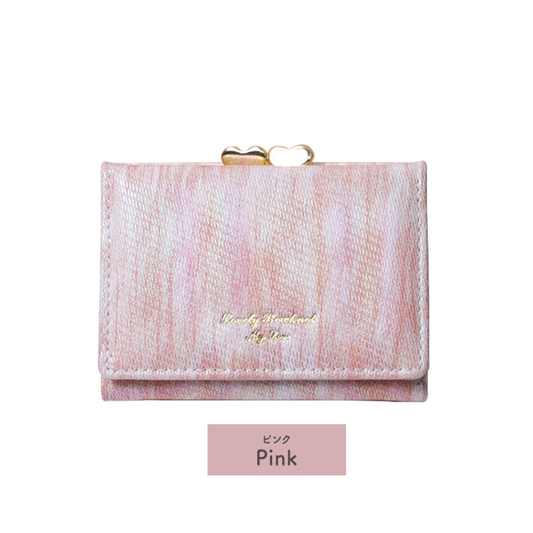 三つ折り財布 レディース がま口 財布 女の子 光沢 虹色 かわいい 高校生 中学生 小学生 ICカード コンパクト 大容量 がま口財布 こども 子ども 10代 20代 |  | 03