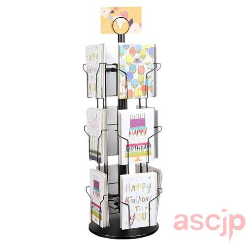 マガジンディスプレイスタンド ポストカードラック 回転ポストカード