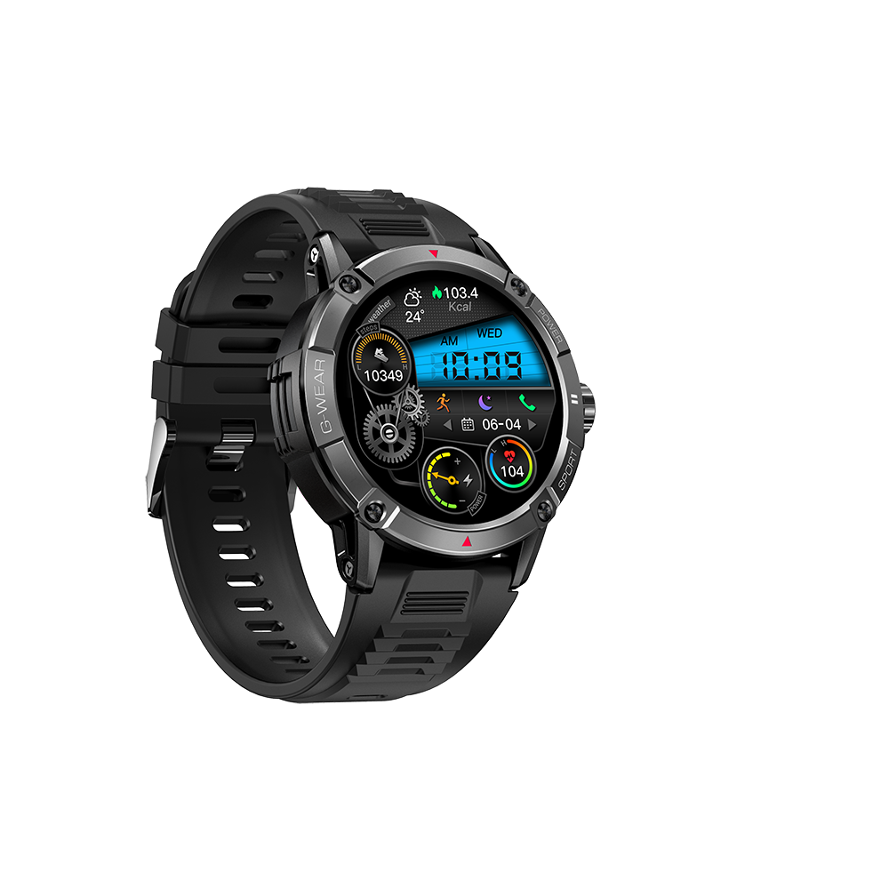 スマートウォッチ 通話機能 心拍計 腕時計 IP68防水 歩数計 1.52インチ 