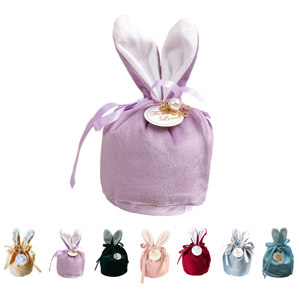 ギフトバッグ 袋 うさぎ耳 19X15CM ポーチ 巾着袋 ギフト イースター  