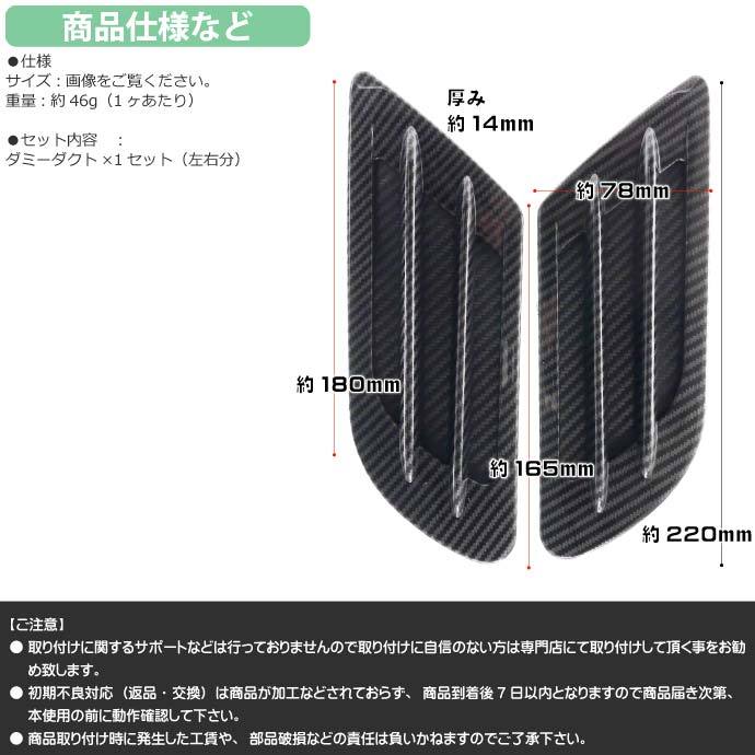 ダミーダクト(フェンダーダクト)カーボン仕様左右分
