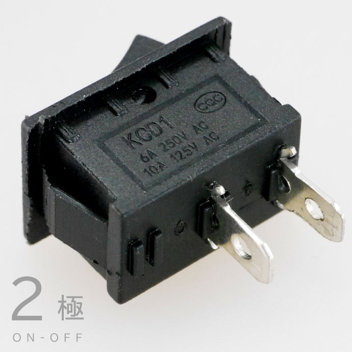 四角 ロッカスイッチ 汎用品ボタン DC12V ON OFF 2極