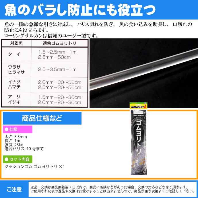 クッションゴム ゴムヨリトリ?太さ3.5mm 長1m サルカンR/H