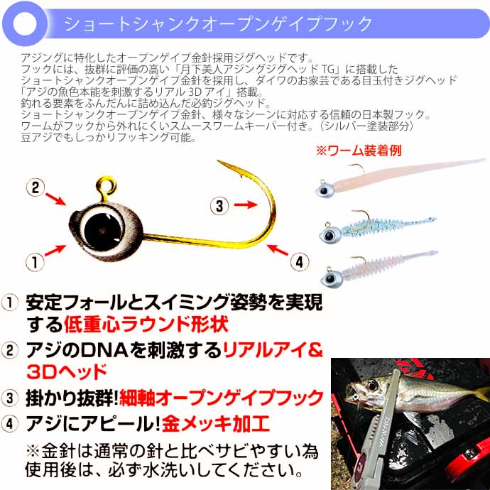 月下美人 アジングジグヘッド