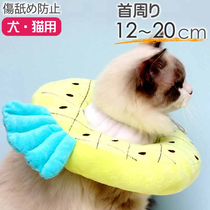 犬 猫 エリザベスカラー パイナップルS 首周り12〜20cm