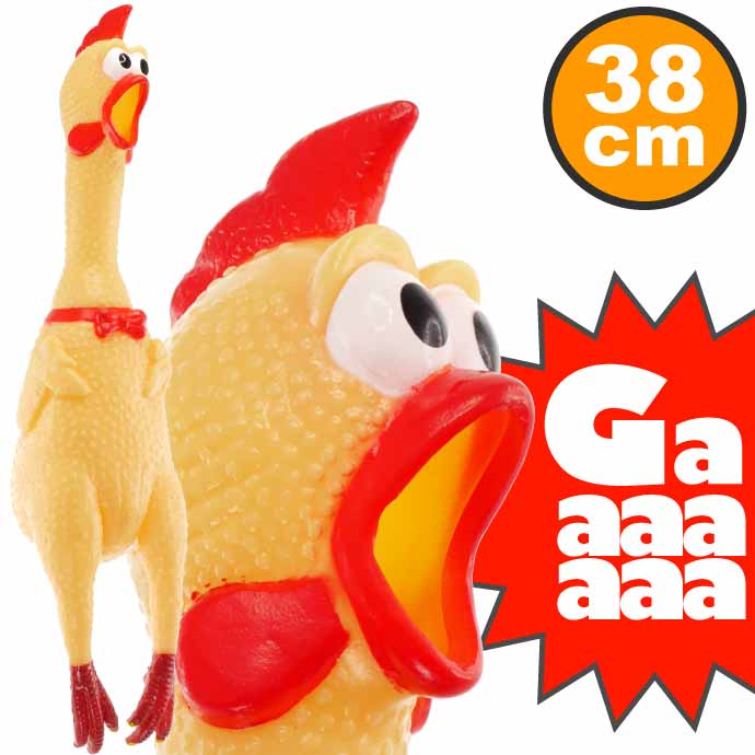 叫ぶチキン おもしろおもちゃ びっくりする声 38cm シャウティング